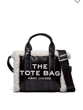 Marc Jacobs Crinkled Leather Faux Shearling Medium The Tote Bag